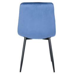 Lot de 4 chaises de salle à manger Antibes bleu