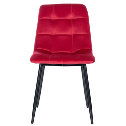 Lot de 4 chaises de salle à manger Antibes rouge