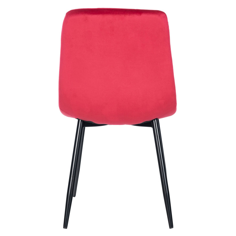 Lot de 4 chaises de salle à manger Antibes rouge