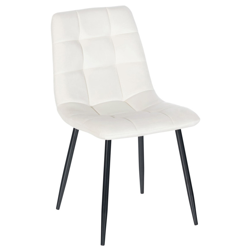 Lot de 4 chaises de salle à manger Antibes blanc crème