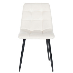 Lot de 4 chaises de salle à manger Antibes blanc crème