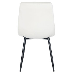 Lot de 4 chaises de salle à manger Antibes blanc crème