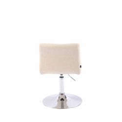 Sgabello Lounge Imbottito Club in Similpelle crema