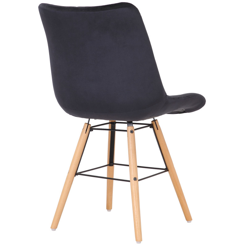 Chaise Leni velours noir