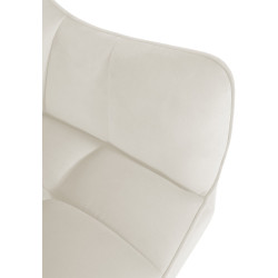 Chaise de salle à manger Swing velours noir crème