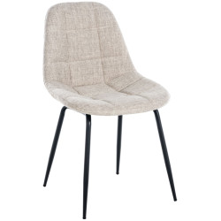 Chaise Tom en tissu crème