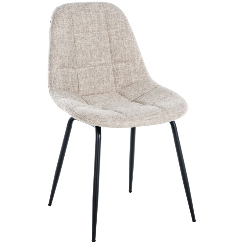 Chaise Tom en tissu crème