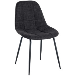 Chaise Tom en tissu gris foncé