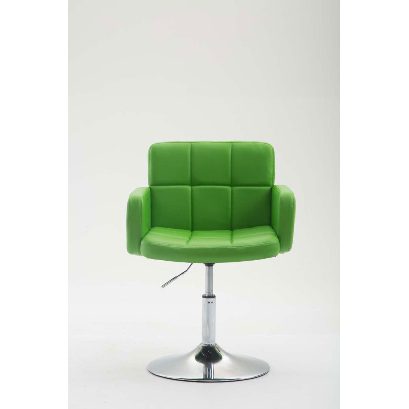Sedia design lounge Los Angeles in similpelle verde
