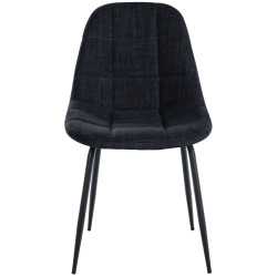 Chaise Tom en tissu noir