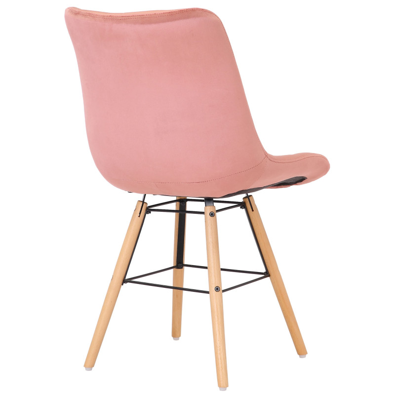 Chaise Leni velours rose