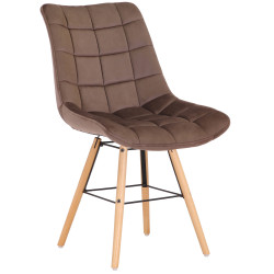 Chaise Leni velours brun