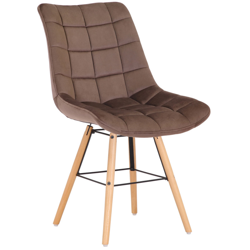 Chaise Leni velours brun