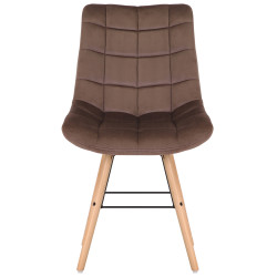 Chaise Leni velours brun
