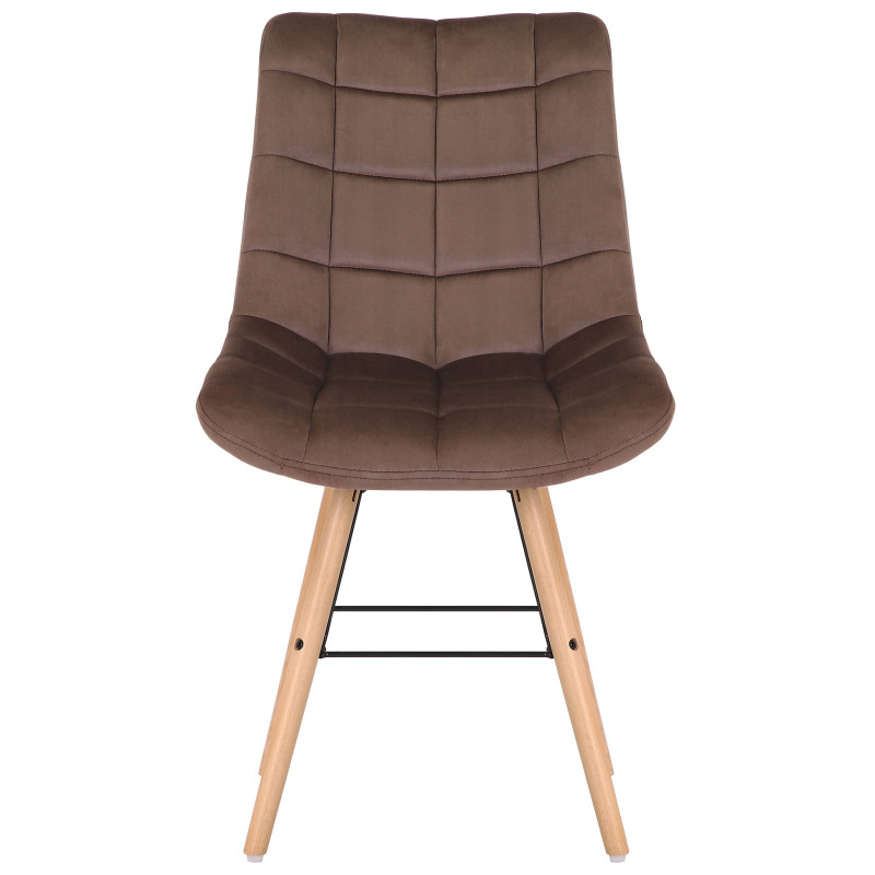 Chaise Leni velours brun