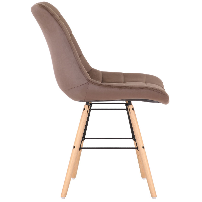 Chaise Leni velours brun