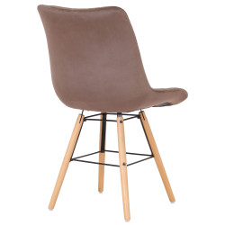 Chaise Leni velours brun