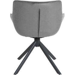 Chaise en velours Westport gris