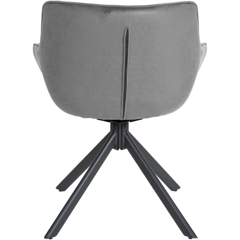 Chaise en velours Westport gris