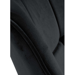 Chaise en velours Westport noir