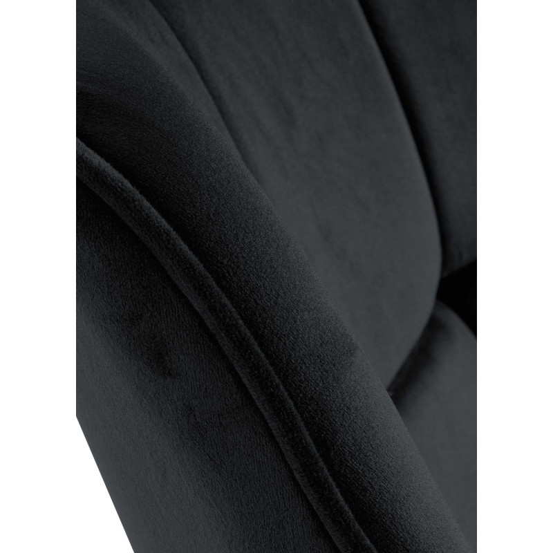 Chaise en velours Westport noir