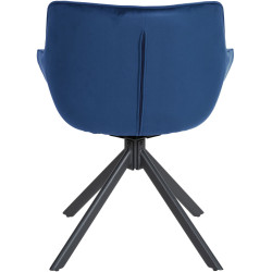 Chaise en velours Westport bleu