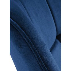 Chaise en velours Westport bleu