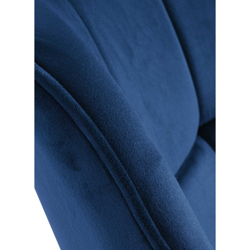 Chaise en velours Westport bleu