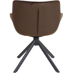 Chaise en velours Westport brun