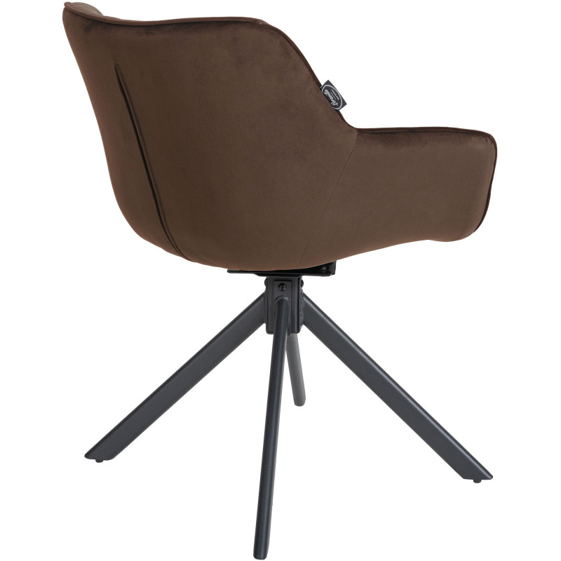 Chaise en velours Westport brun