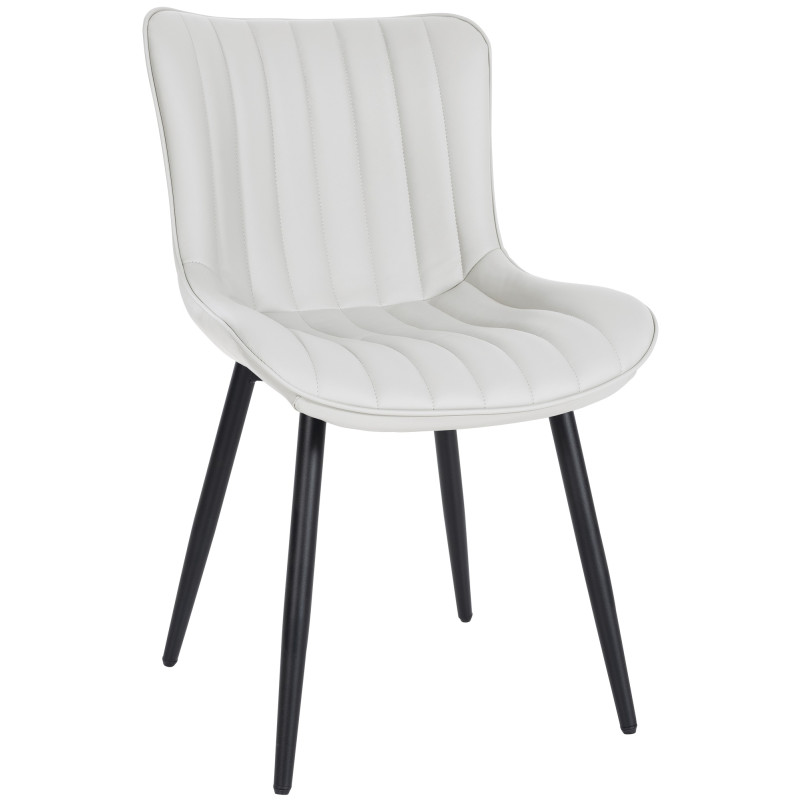 Chaise Largo en simili cuir blanc
