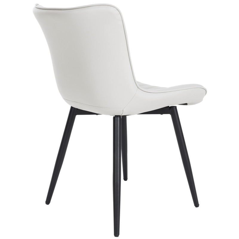 Chaise Largo en simili cuir blanc