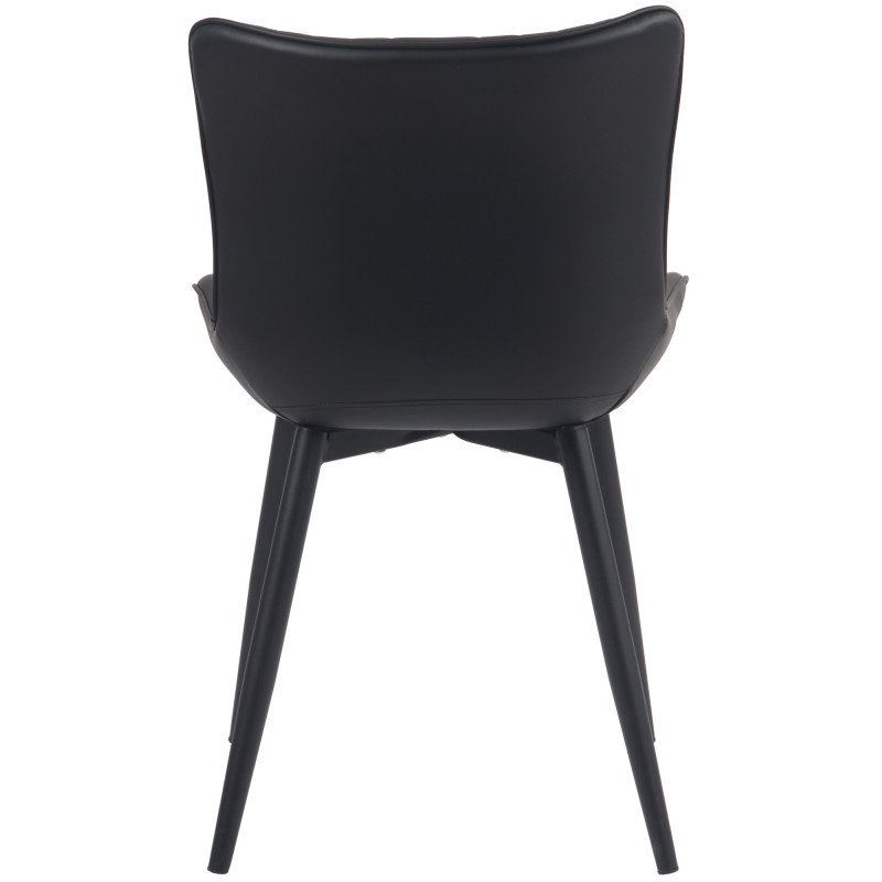 Chaise Brady en simili cuir noir