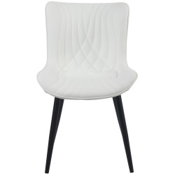 Chaise Brady en simili cuir blanc