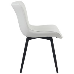 Chaise Brady en simili cuir blanc