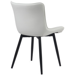 Chaise Brady en simili cuir blanc