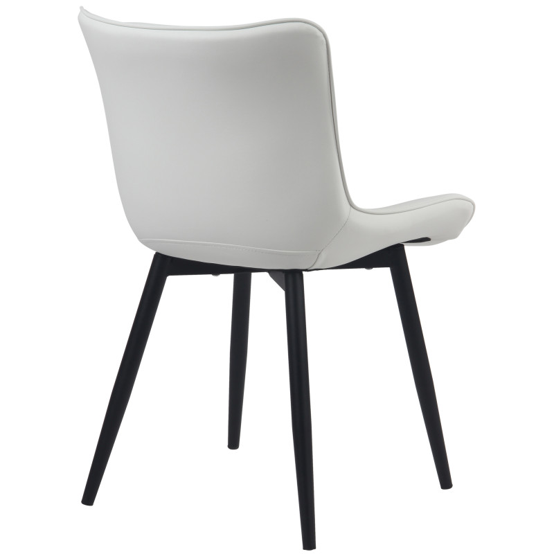 Chaise Brady en simili cuir blanc