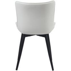 Chaise Brady en simili cuir blanc