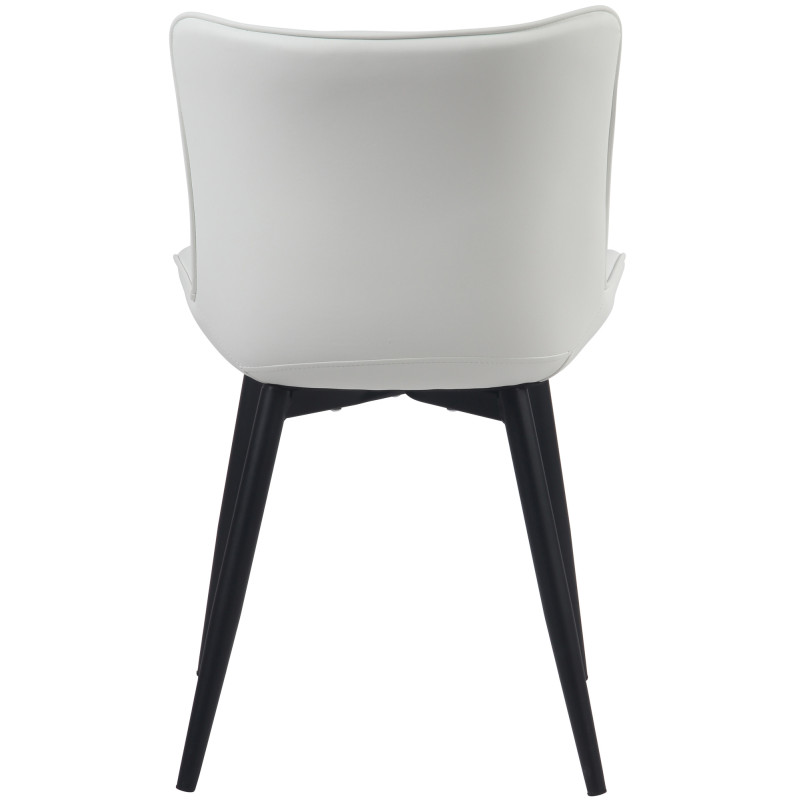 Chaise Brady en simili cuir blanc