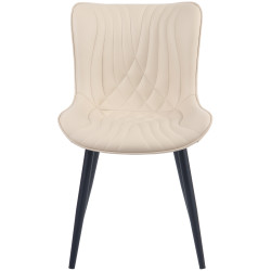 Chaise Brady en simili cuir crème