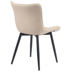 Chaise Brady en simili cuir crème