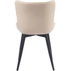 Chaise Brady en simili cuir crème