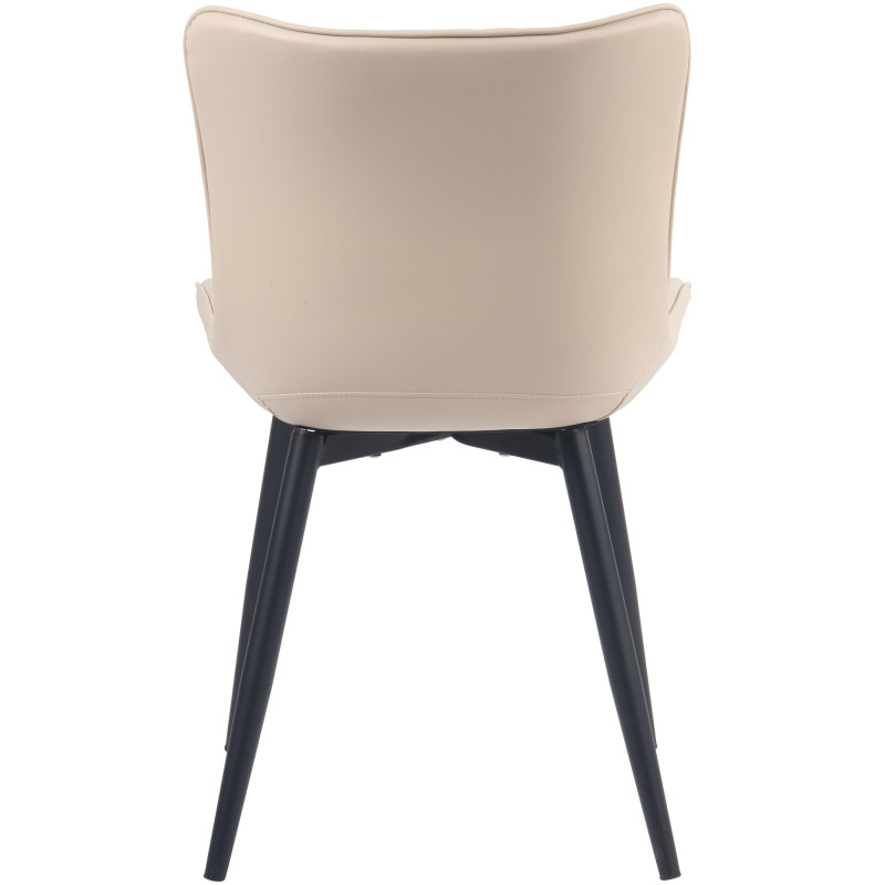 Chaise Brady en simili cuir crème