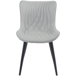 Chaise Brady en simili cuir gris