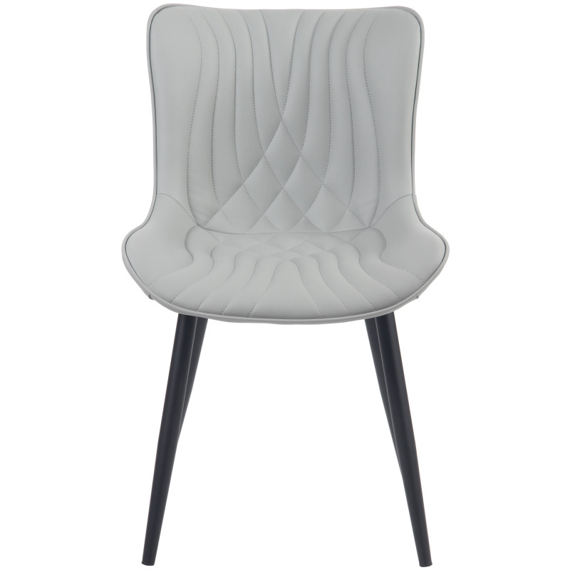 Chaise Brady en simili cuir gris