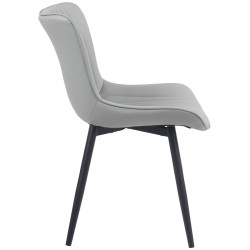 Chaise Brady en simili cuir gris
