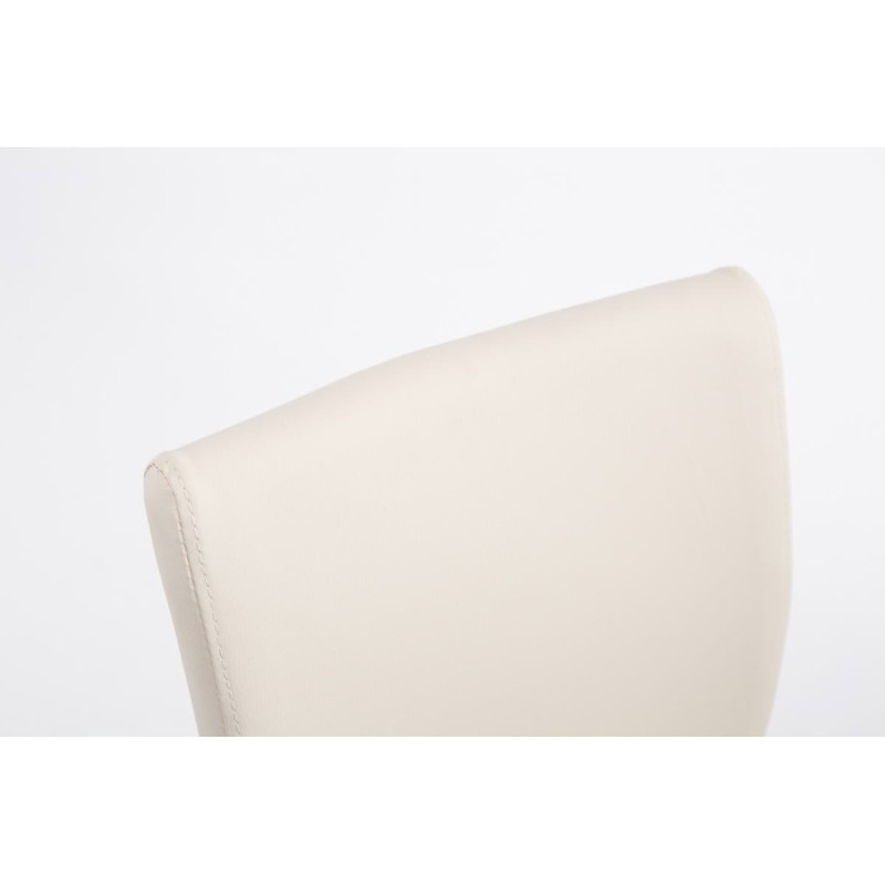Lot de 2 tabourets de bar Cologne simili cuir chromé crème