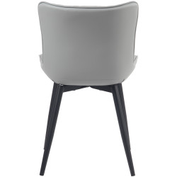 Chaise Brady en simili cuir gris