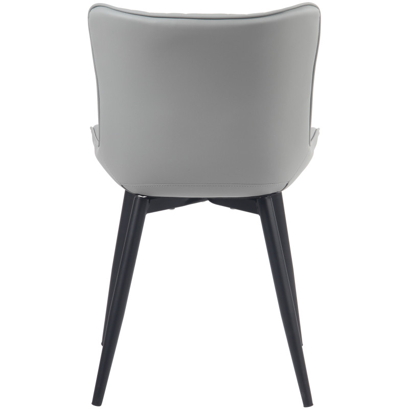 Chaise Brady en simili cuir gris
