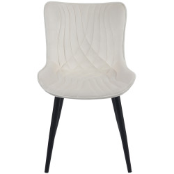 Chaise Brady en velours crème